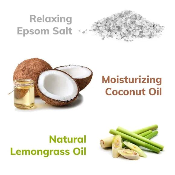 "Lemongrass" Organic Bath Bomb in kraft box - 5 oz - Picture 6 of 7